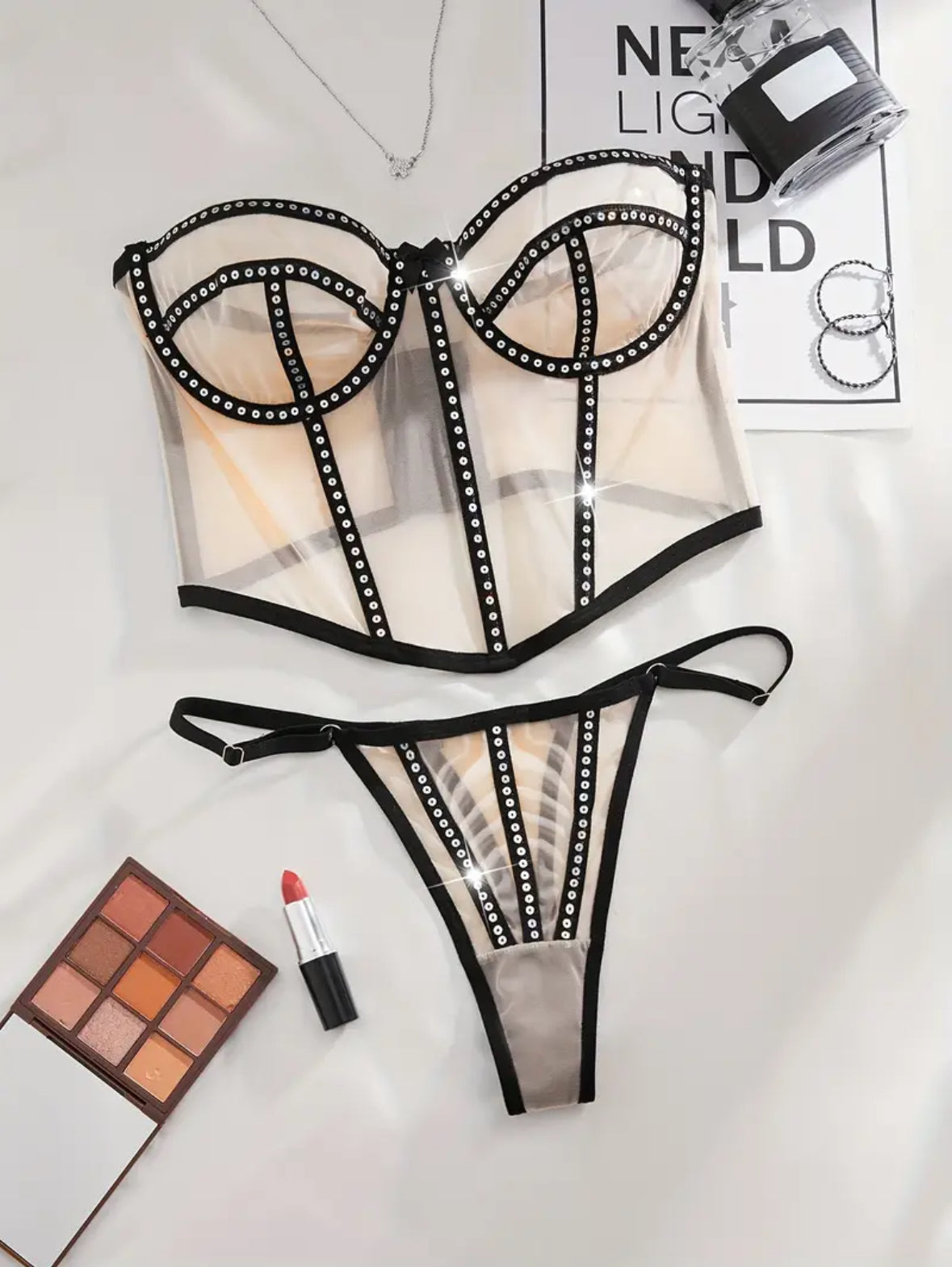 Corpete de brilhos y tanga