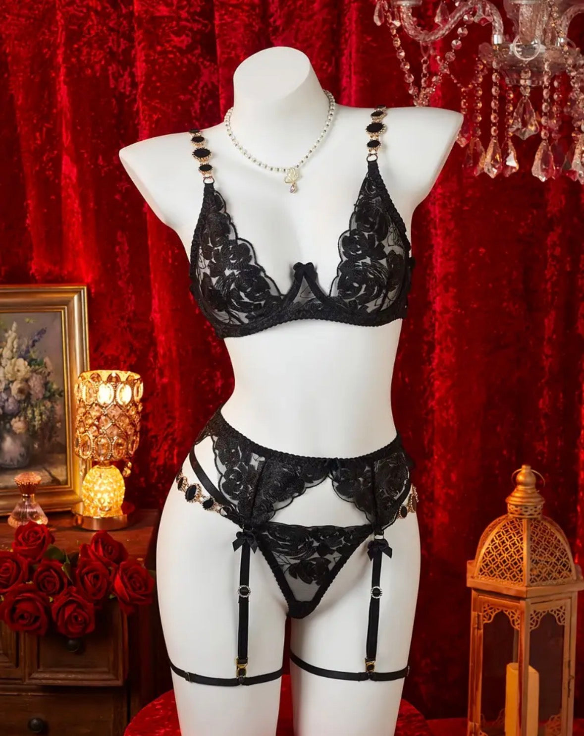 CONJUNTO BRILHOS DORADOS