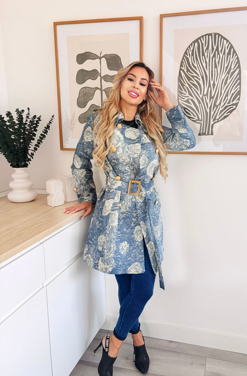 Gabardina blue royale